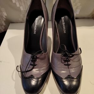 Black and Grey Heels